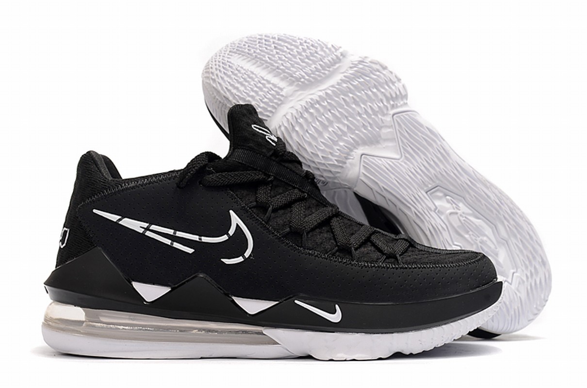 Nike Lebron James 17 Air Cushion Low Shoes Black White